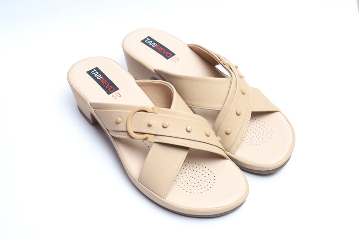 Beige Modern PU Medicated Slipper