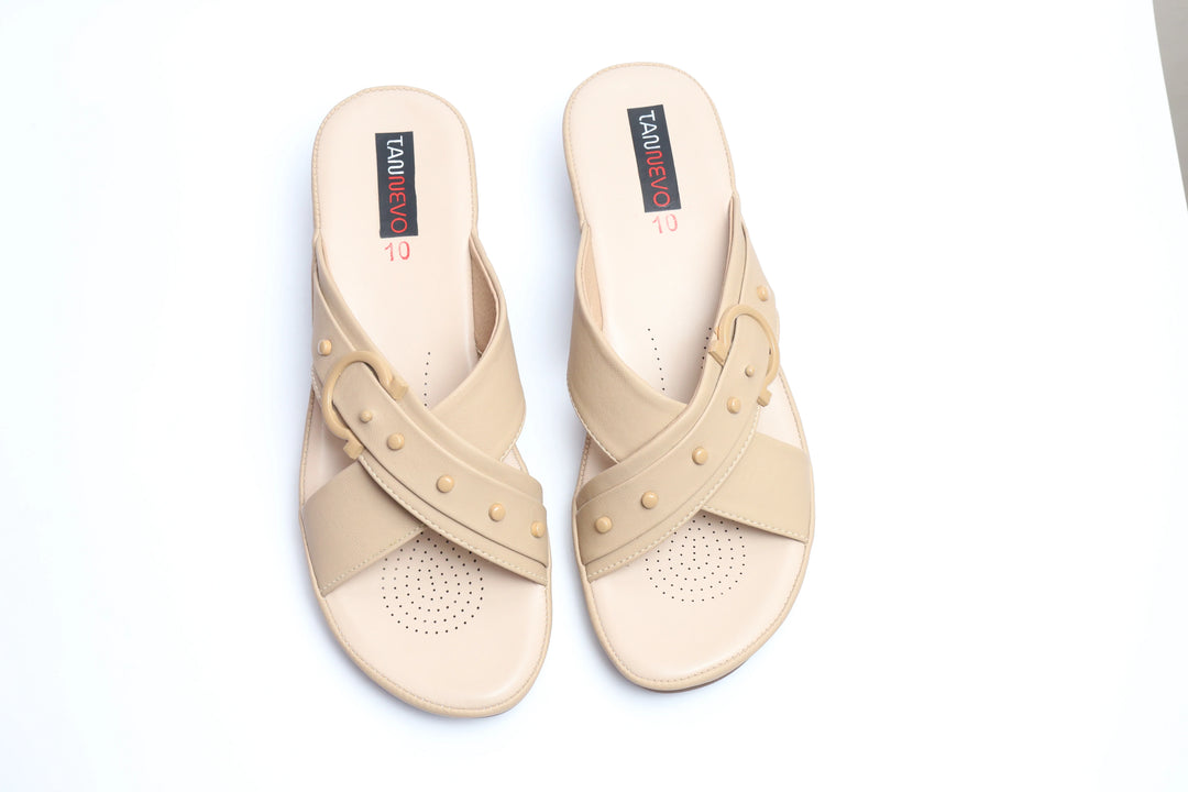 Beige Modern PU Medicated Slipper