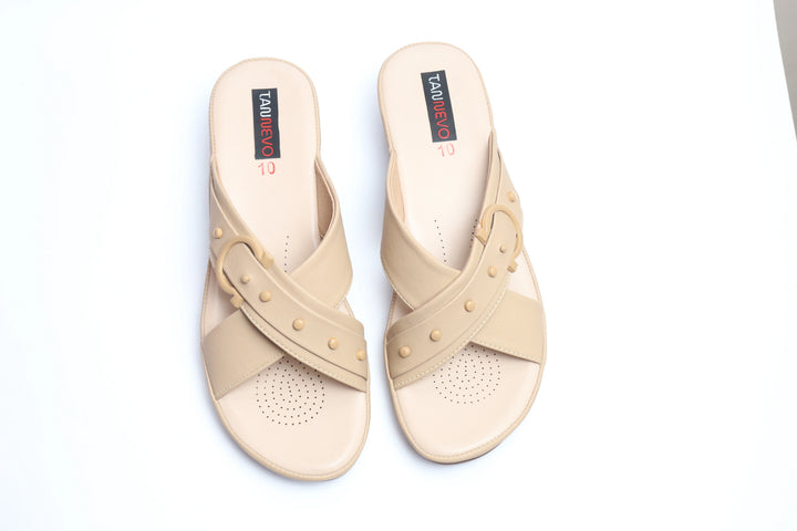 Beige Modern PU Medicated Slipper