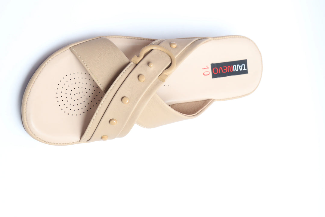Beige Modern PU Medicated Slipper