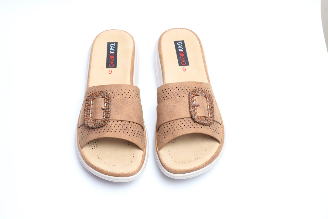 Mustard Elegant PU Medicated Slipper