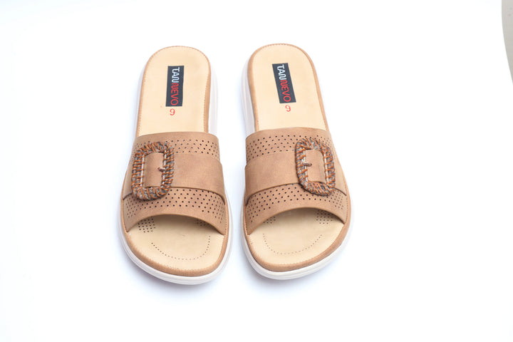 Mustard Elegant PU Medicated Slipper