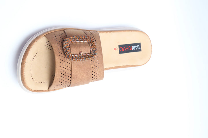 Mustard Elegant PU Medicated Slipper