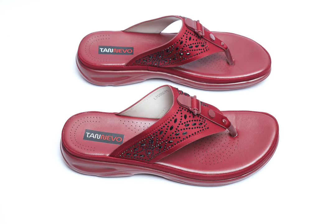 Maroon Premium PU Medicated Chappal