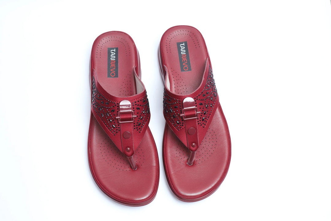 Maroon Premium PU Medicated Chappal