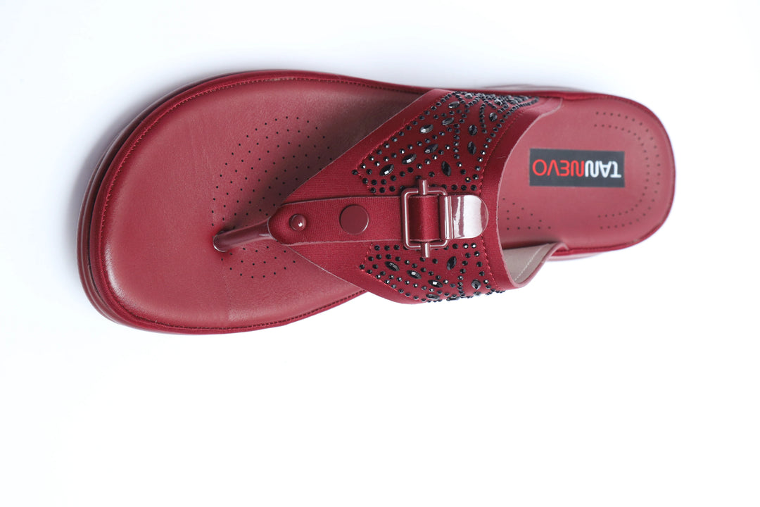 Maroon Premium PU Medicated Chappal