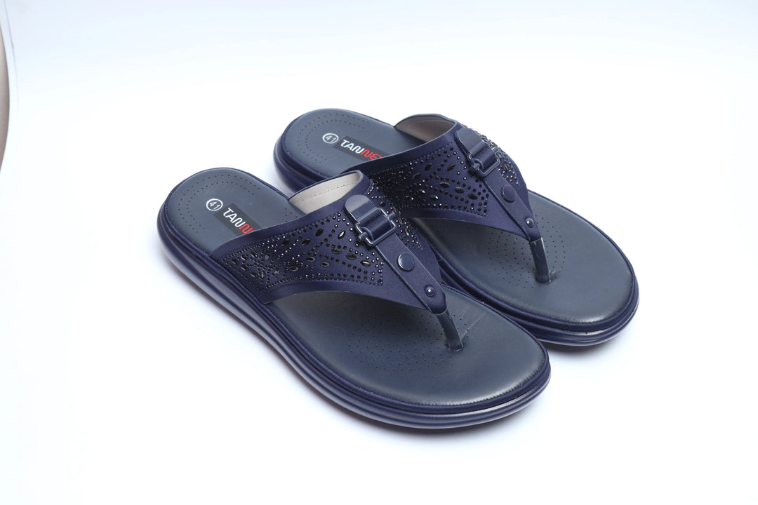 Navy Premium PU Medicated Chappal