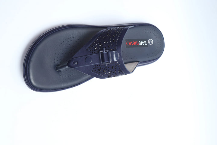 Navy Premium PU Medicated Chappal
