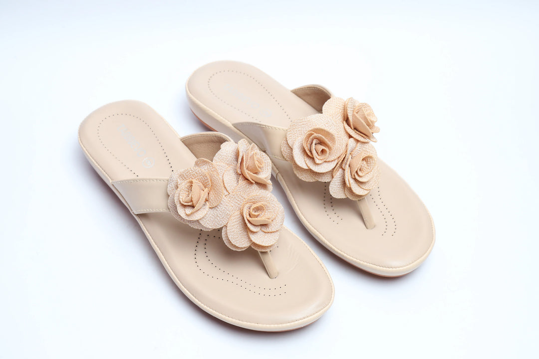 Elegant Beige Medicated Slipper