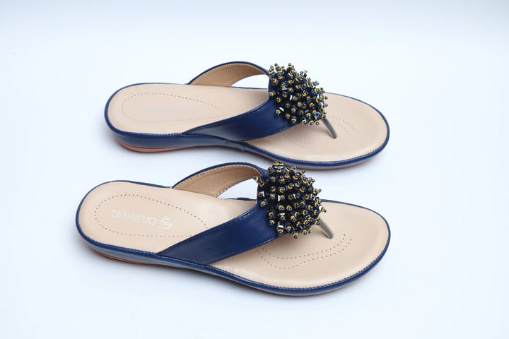 Minimal Navy Blue Medicated Premium Slipper