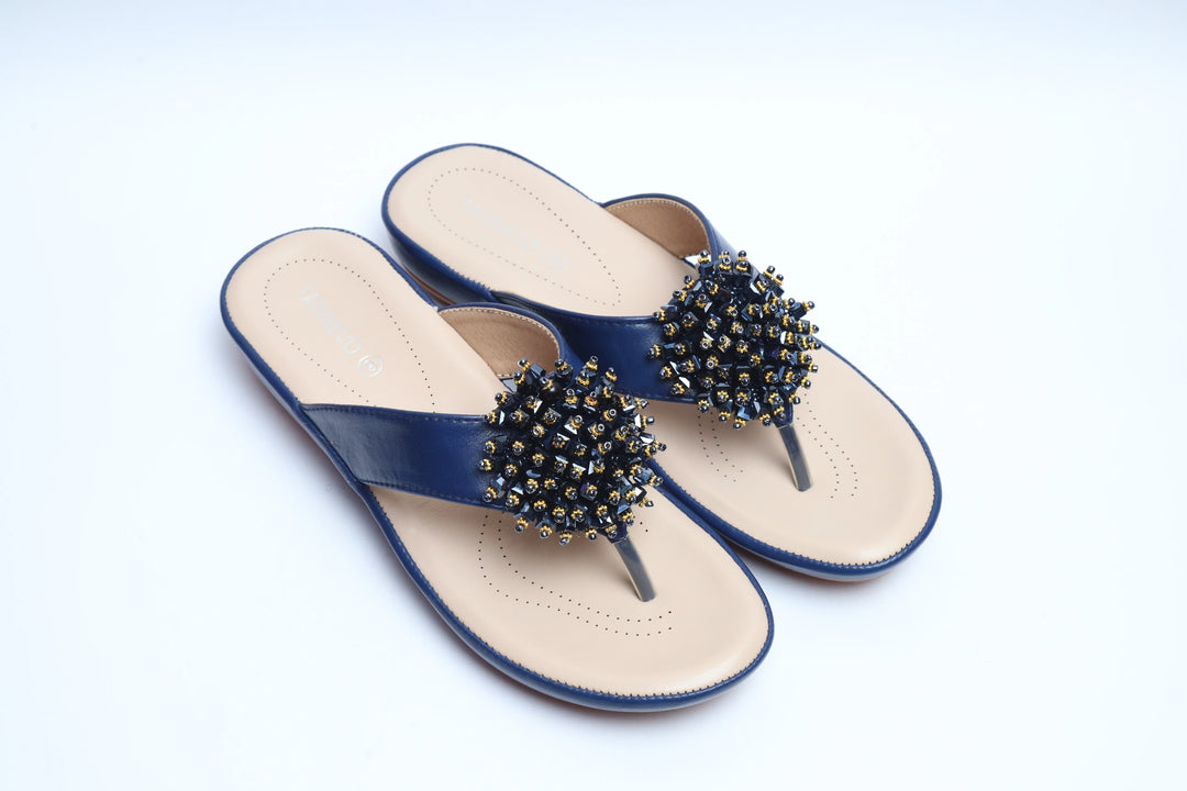 Minimal Navy Blue Medicated Premium Slipper