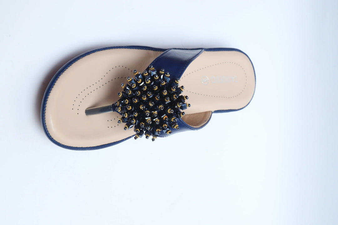 Minimal Navy Blue Medicated Premium Slipper