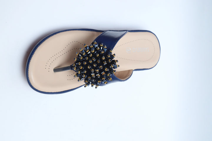 Minimal Navy Blue Medicated Premium Slipper