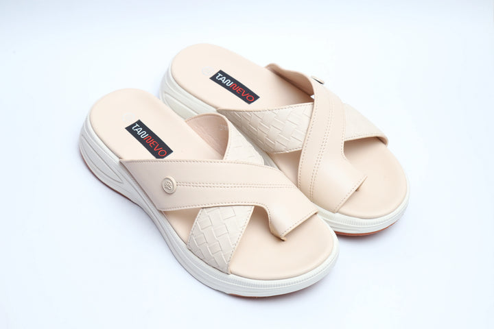 Luxury Cream Designer Medicated Slipper
