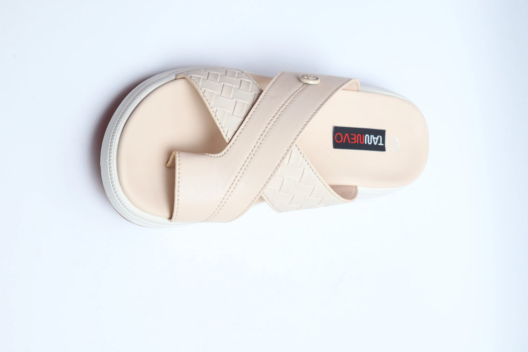 Luxury Cream Designer Medicated Slipper