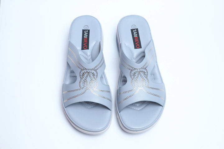 Elegant Blue Comfort Medicated Slipper