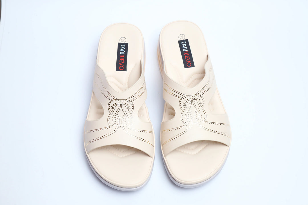 Elegant Beige Comfort Medicated Slipper