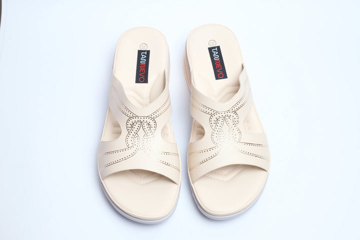 Elegant Beige Comfort Medicated Slipper