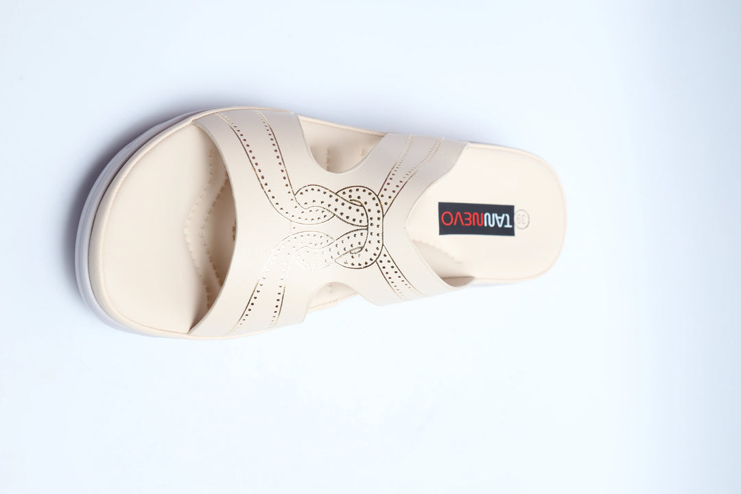 Elegant Beige Comfort Medicated Slipper
