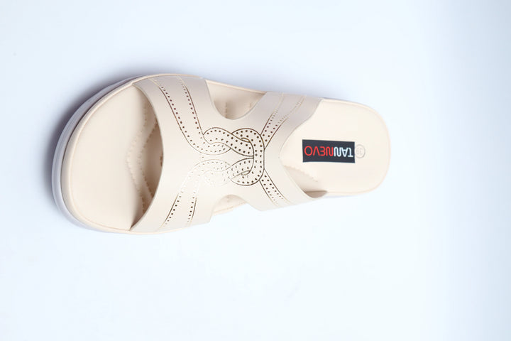 Elegant Beige Comfort Medicated Slipper