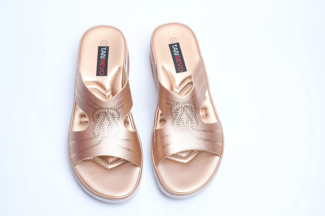 Elegant Champagne Comfort Medicated Slipper