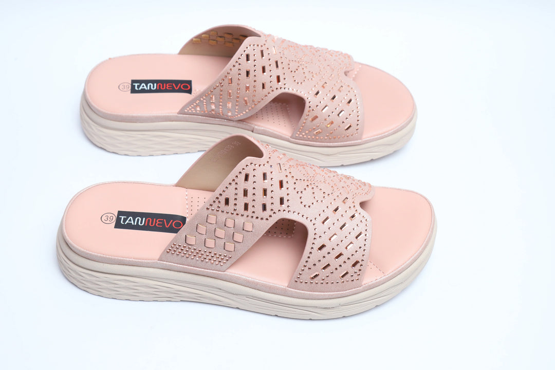 Luxury Pink Soft Sole Medicated Slipper