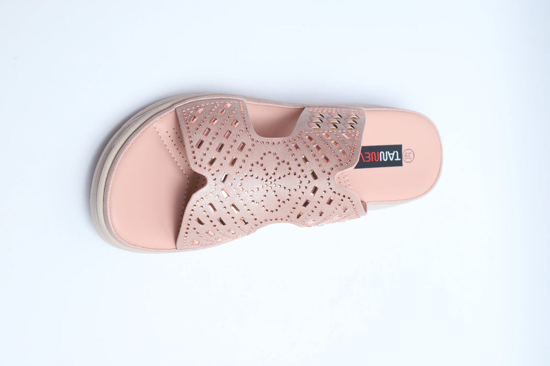 Luxury Pink Soft Sole Medicated Slipper