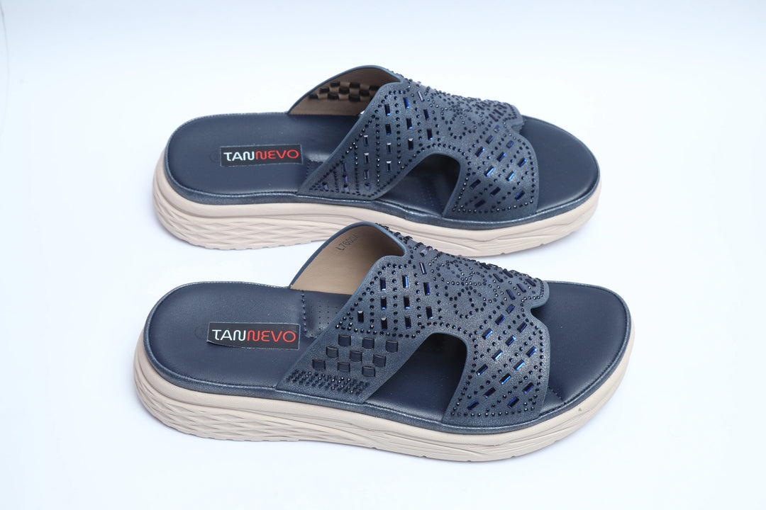 Luxury Blue Soft Sole Medicated Slipper