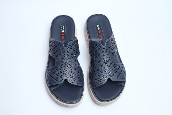 Luxury Blue Soft Sole Medicated Slipper