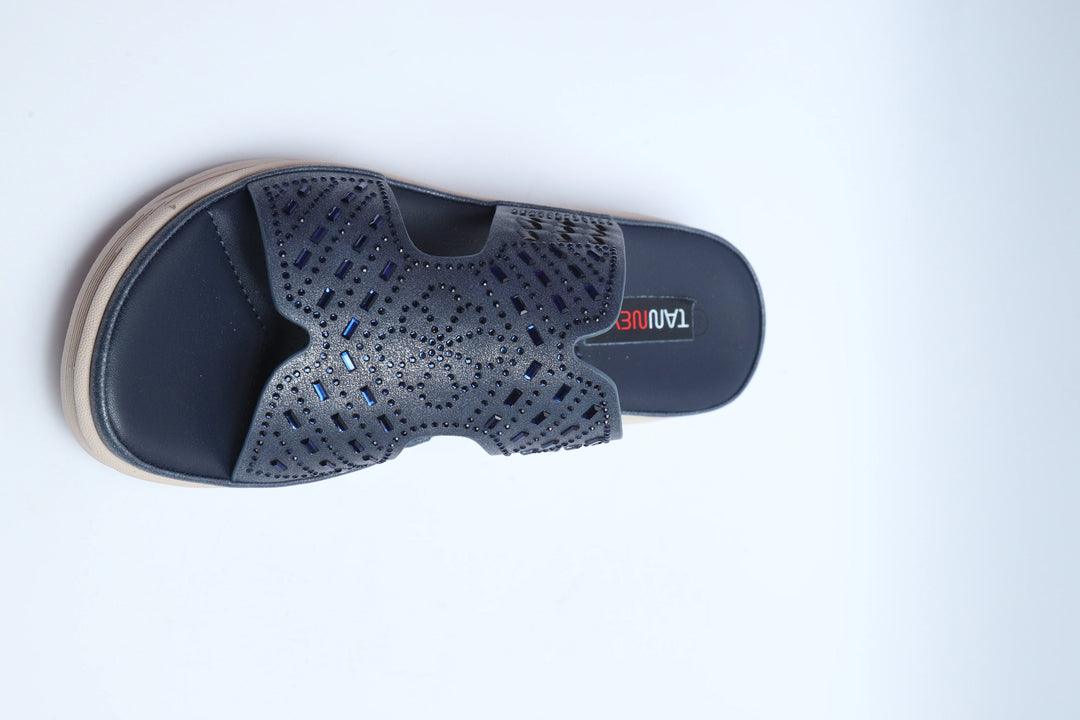 Luxury Blue Soft Sole Medicated Slipper