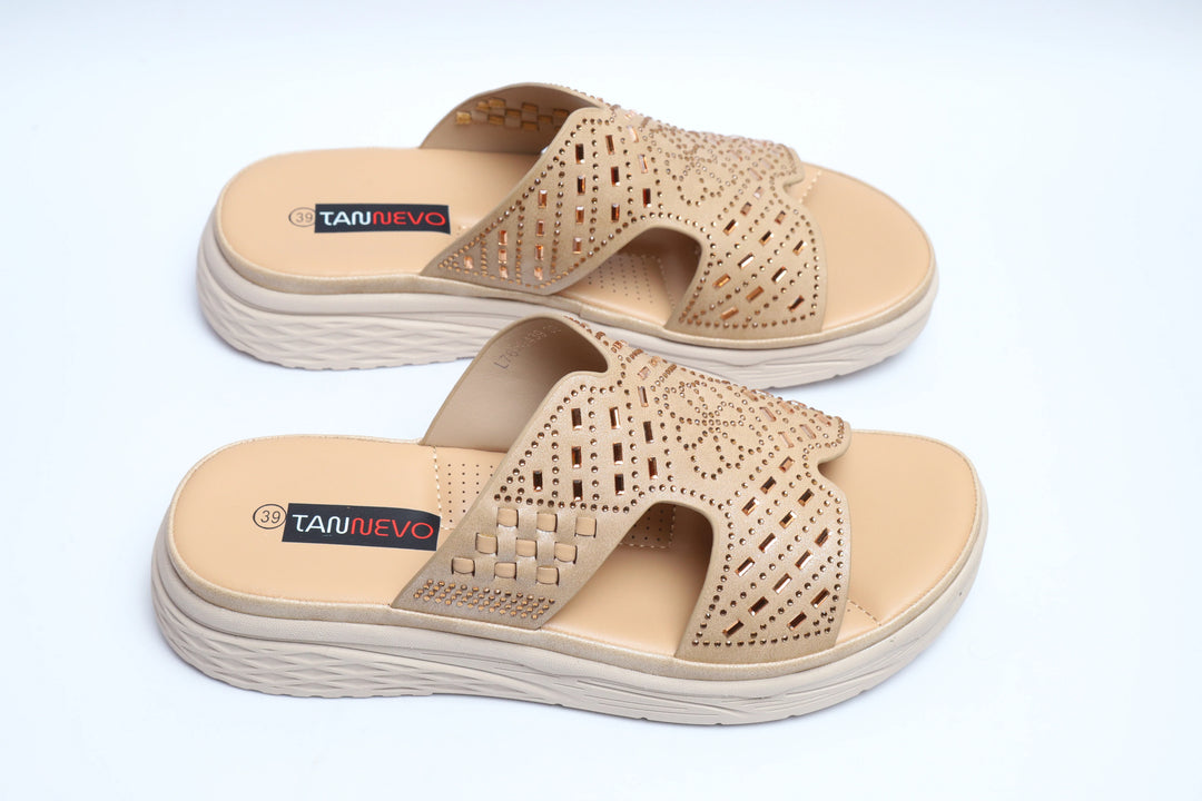Luxury Beige Soft Sole Medicated Slipper