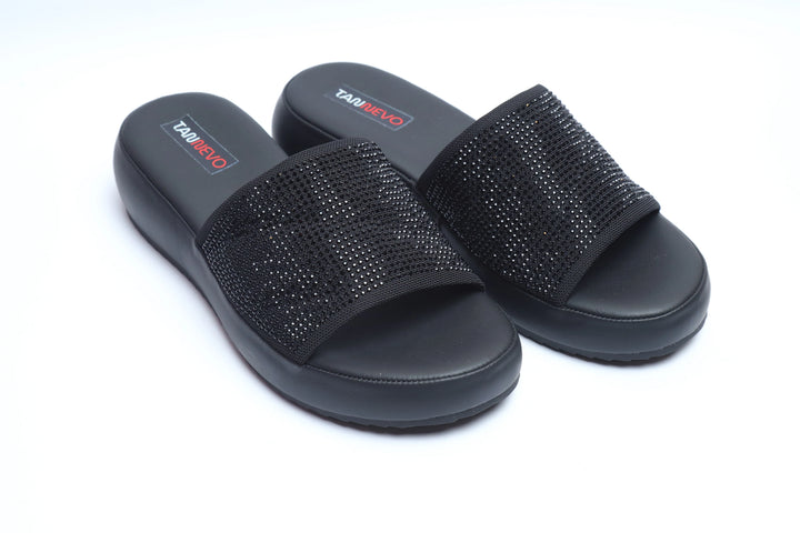 Luxury Black Designer Medicated Slipper