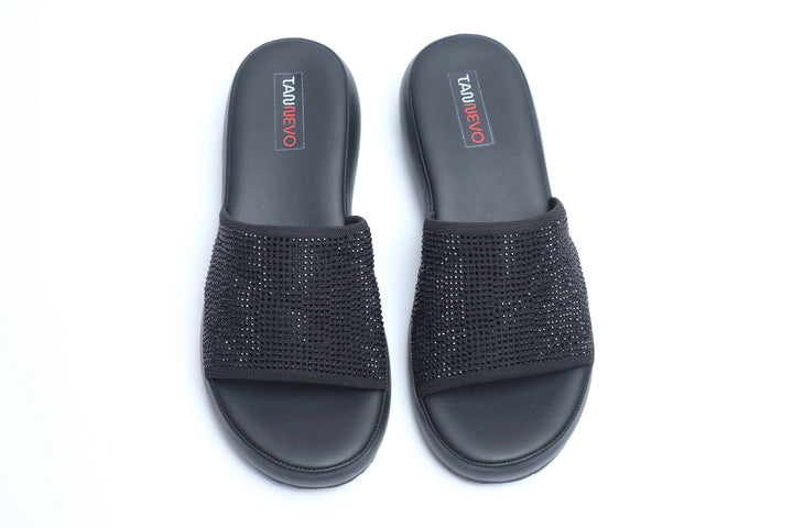 Luxury Black Designer Medicated Slipper