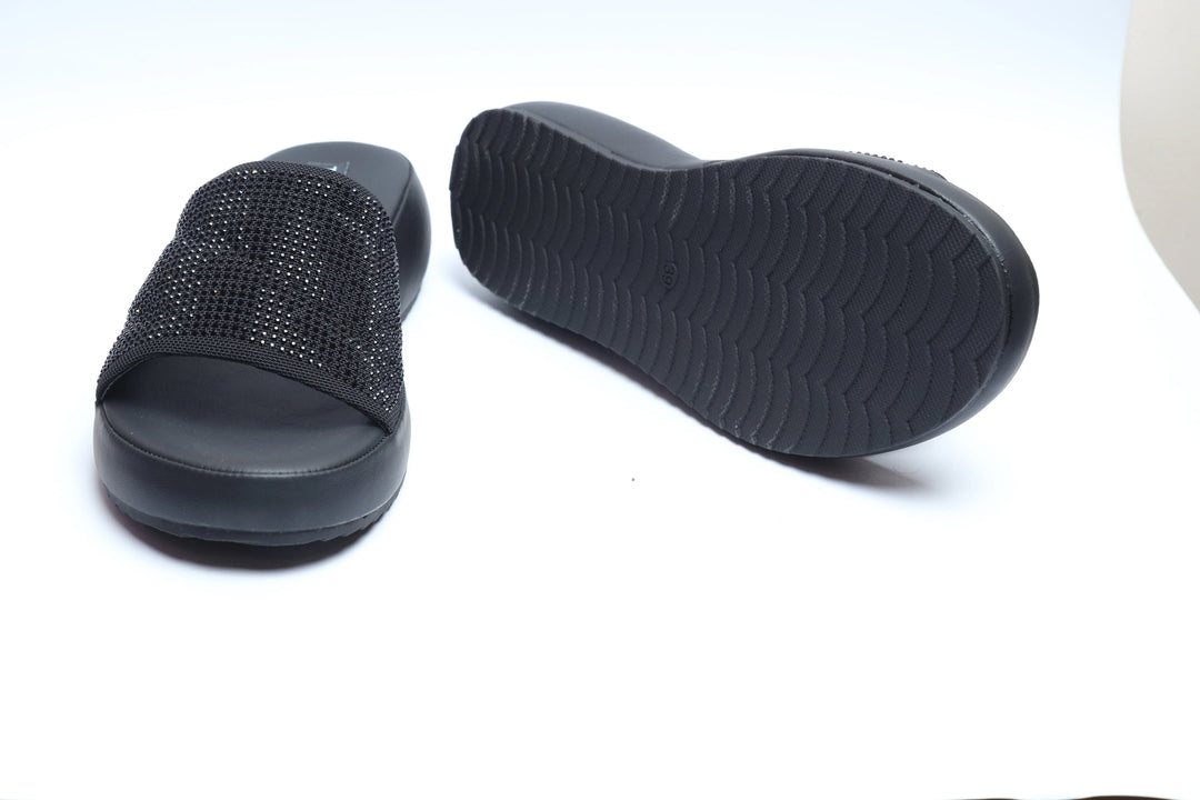 Luxury Black Designer Medicated Slipper