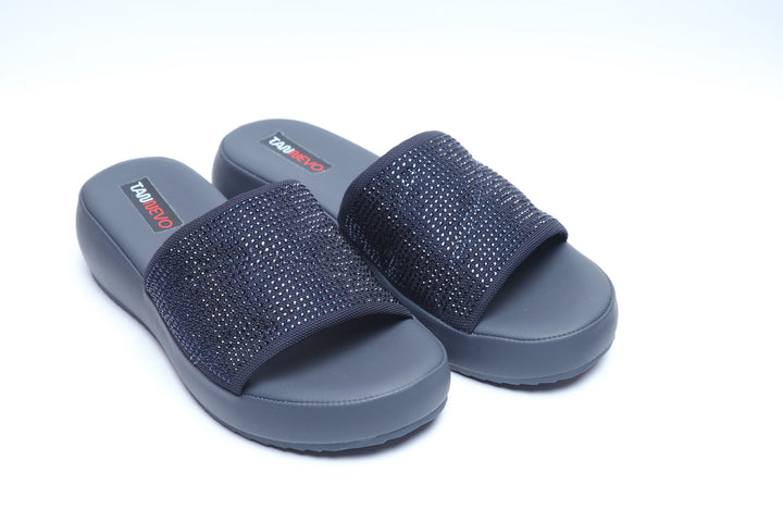 Luxury Navy Designer Medicated Slipper