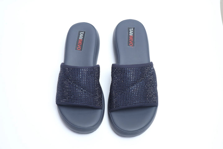 Luxury Navy Designer Medicated Slipper