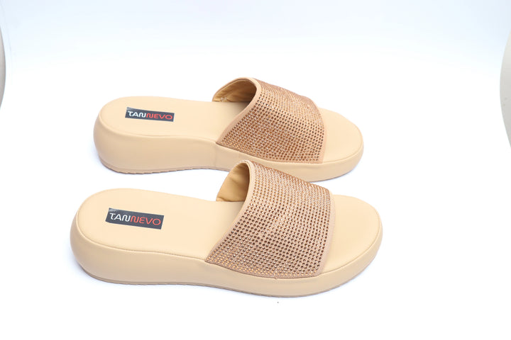 Luxury Khaki Designer Medicated Slipper