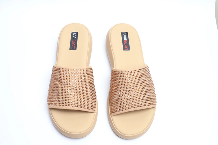 Luxury Khaki Designer Medicated Slipper