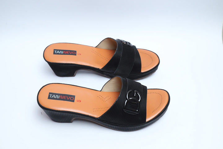 Premium Black Casual Medicated Slipper