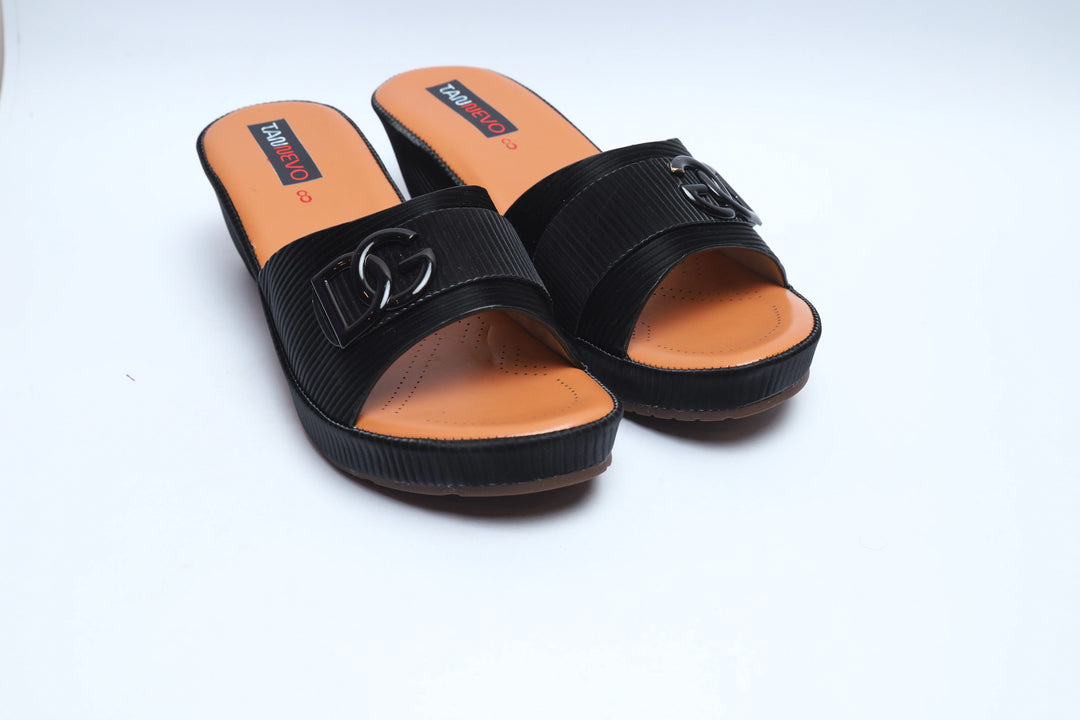 Premium Black Casual Medicated Slipper