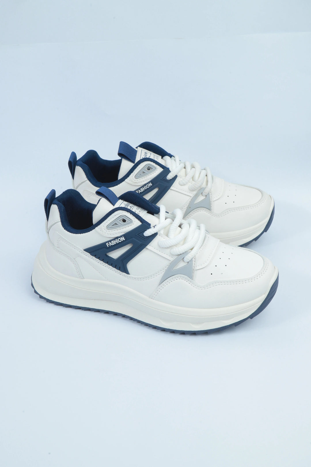 White/Black Trendy Jogger Sneakers