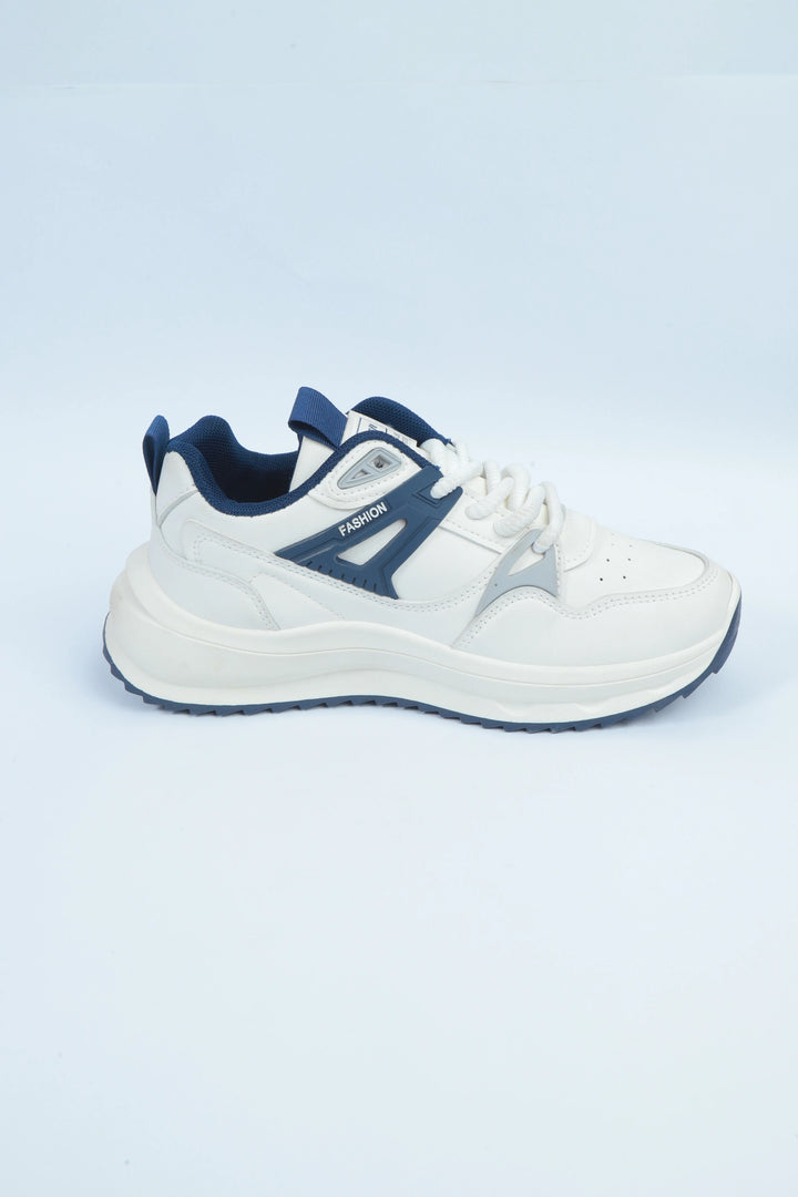 White/Black Trendy Jogger Sneakers