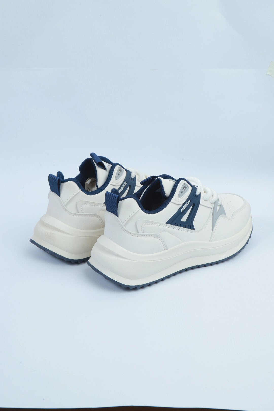 White/Black Trendy Jogger Sneakers