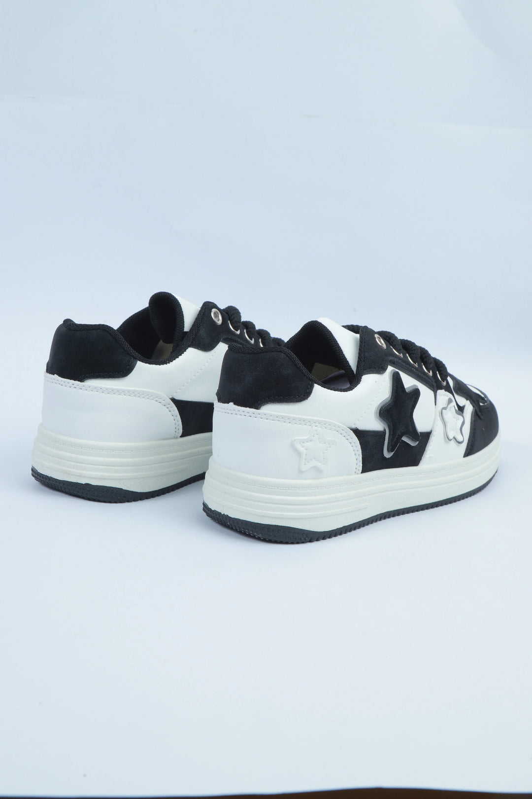 White/Black Urban Fit Jogger Sneakers