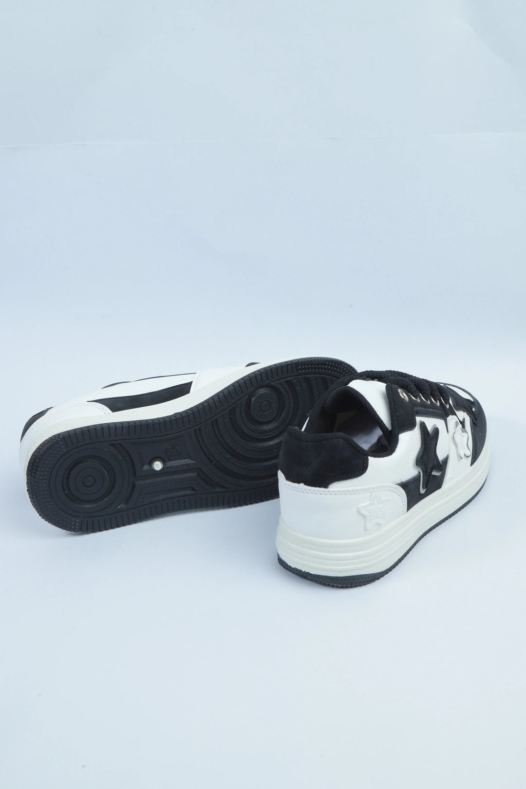 White/Black Urban Fit Jogger Sneakers