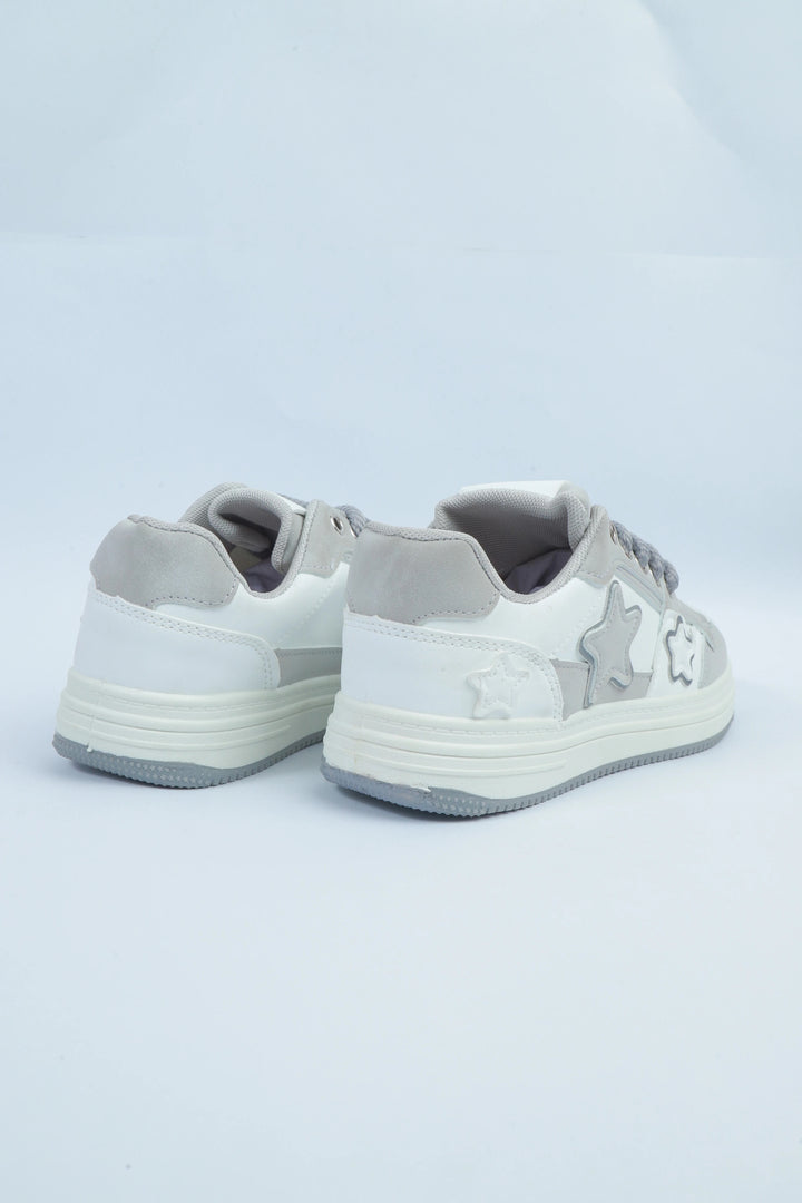 White/Grey Urban Fit Jogger Sneakers