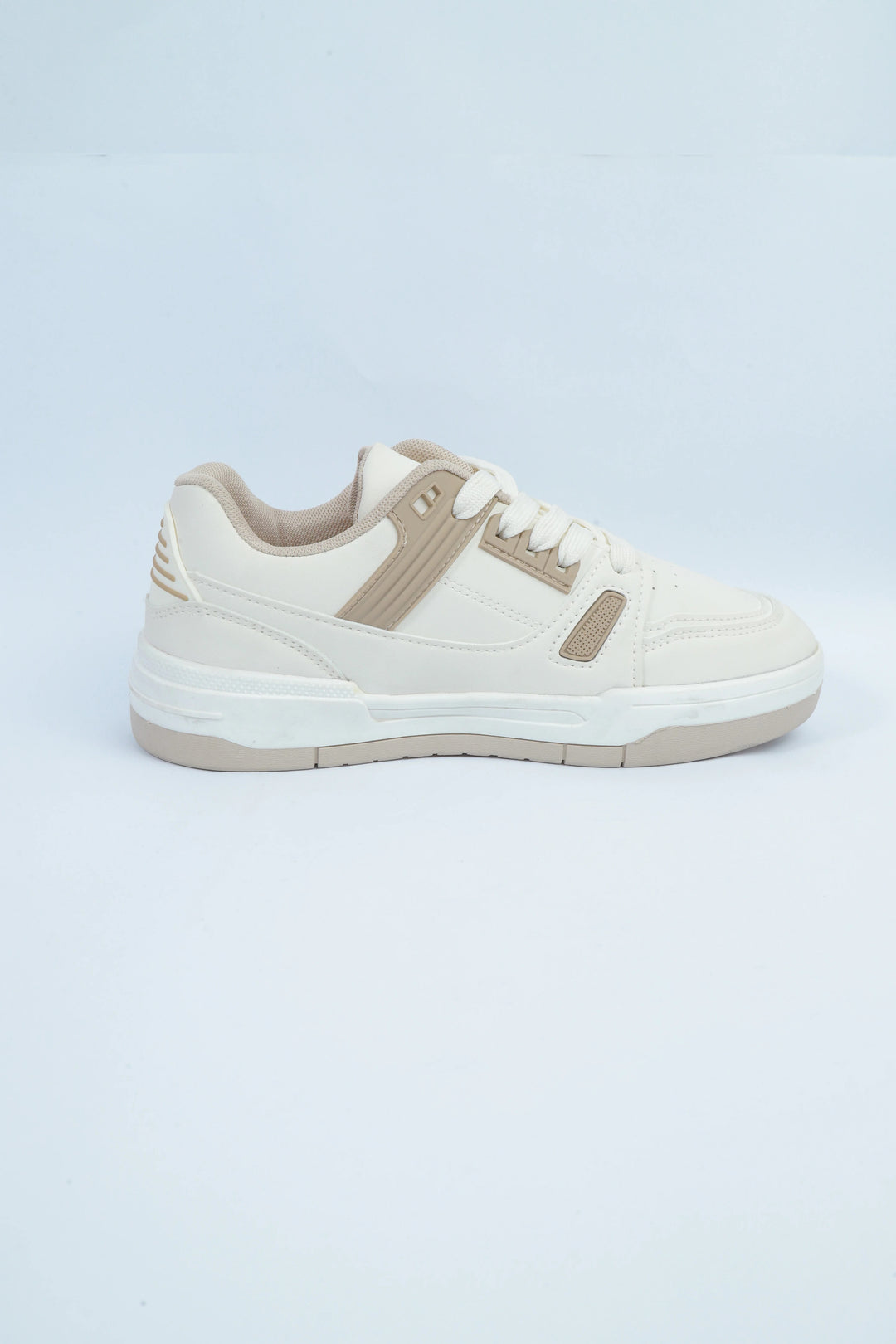 White/Mashroom Premium Jogger Sneakers