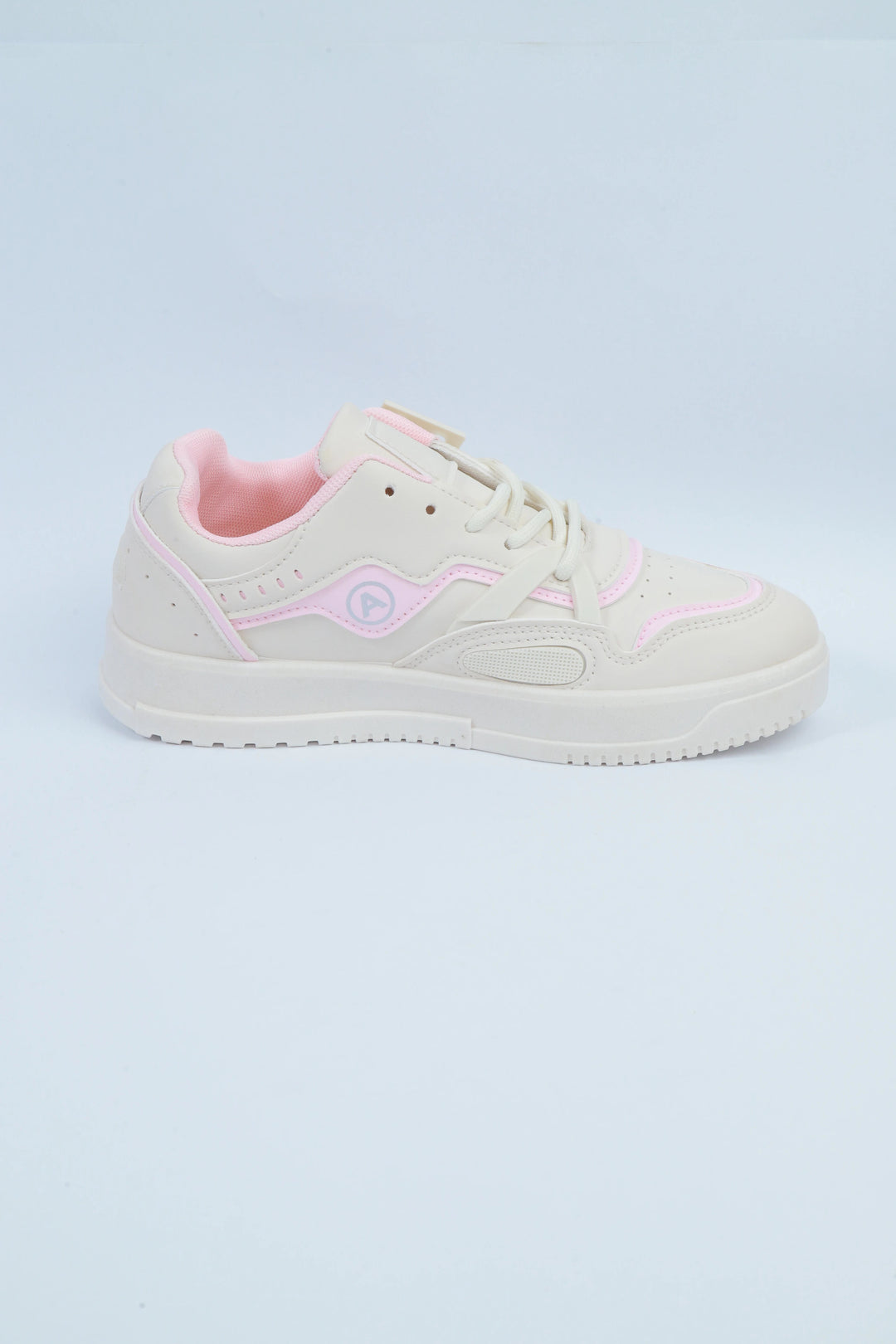 White/Pink Fashion Comfort Sneakers