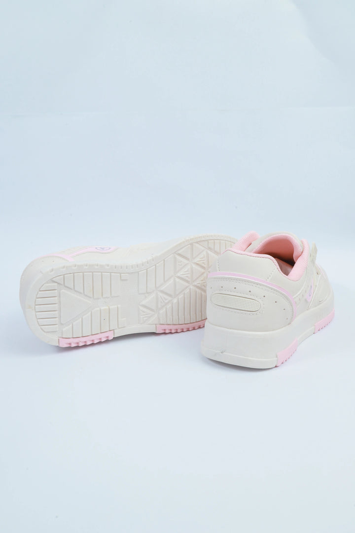 White/Pink Fashion Comfort Sneakers