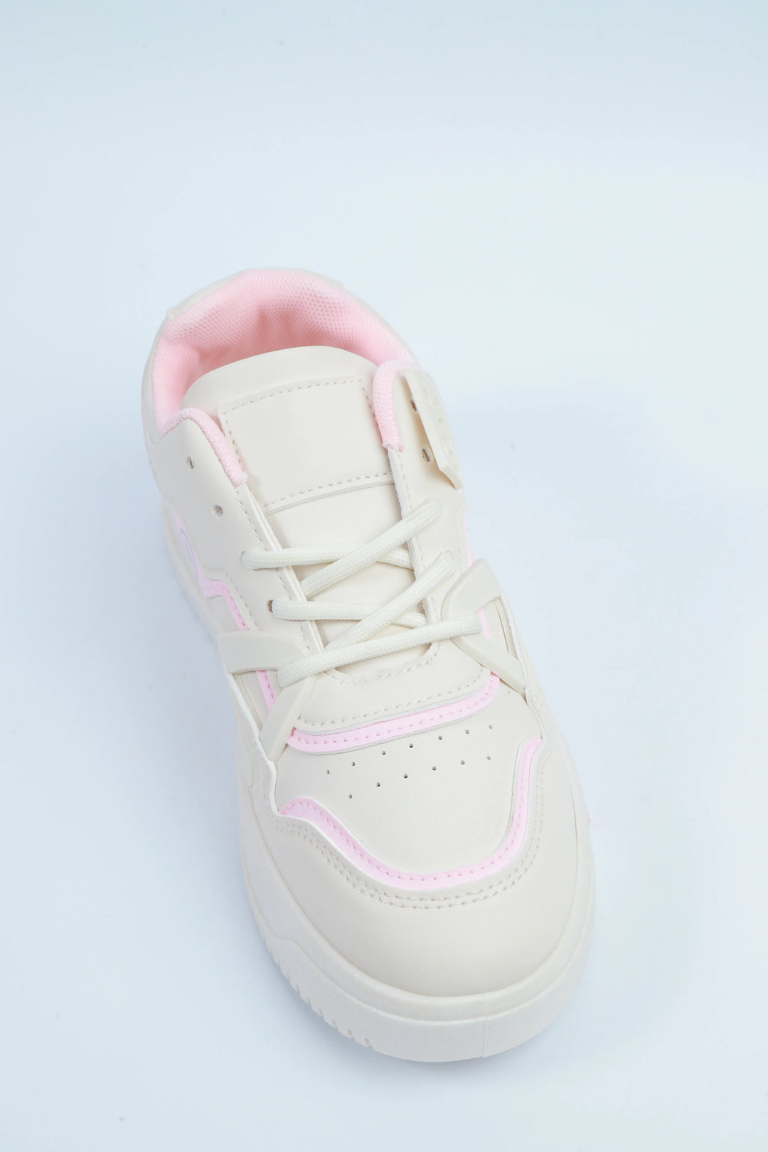 White/Pink Fashion Comfort Sneakers